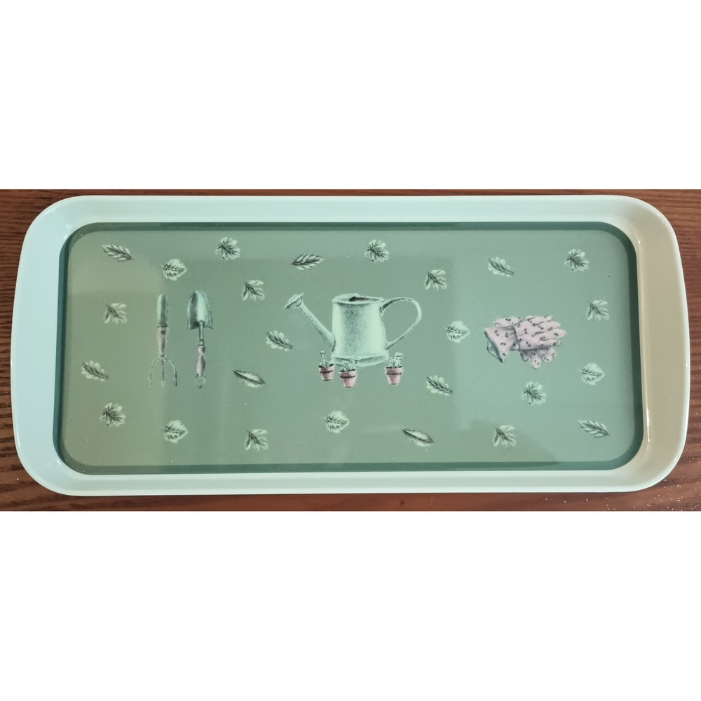 Vintage 2000 Pfaltzgraff Presidio Melamine Serving Tray Garden Motif 14"